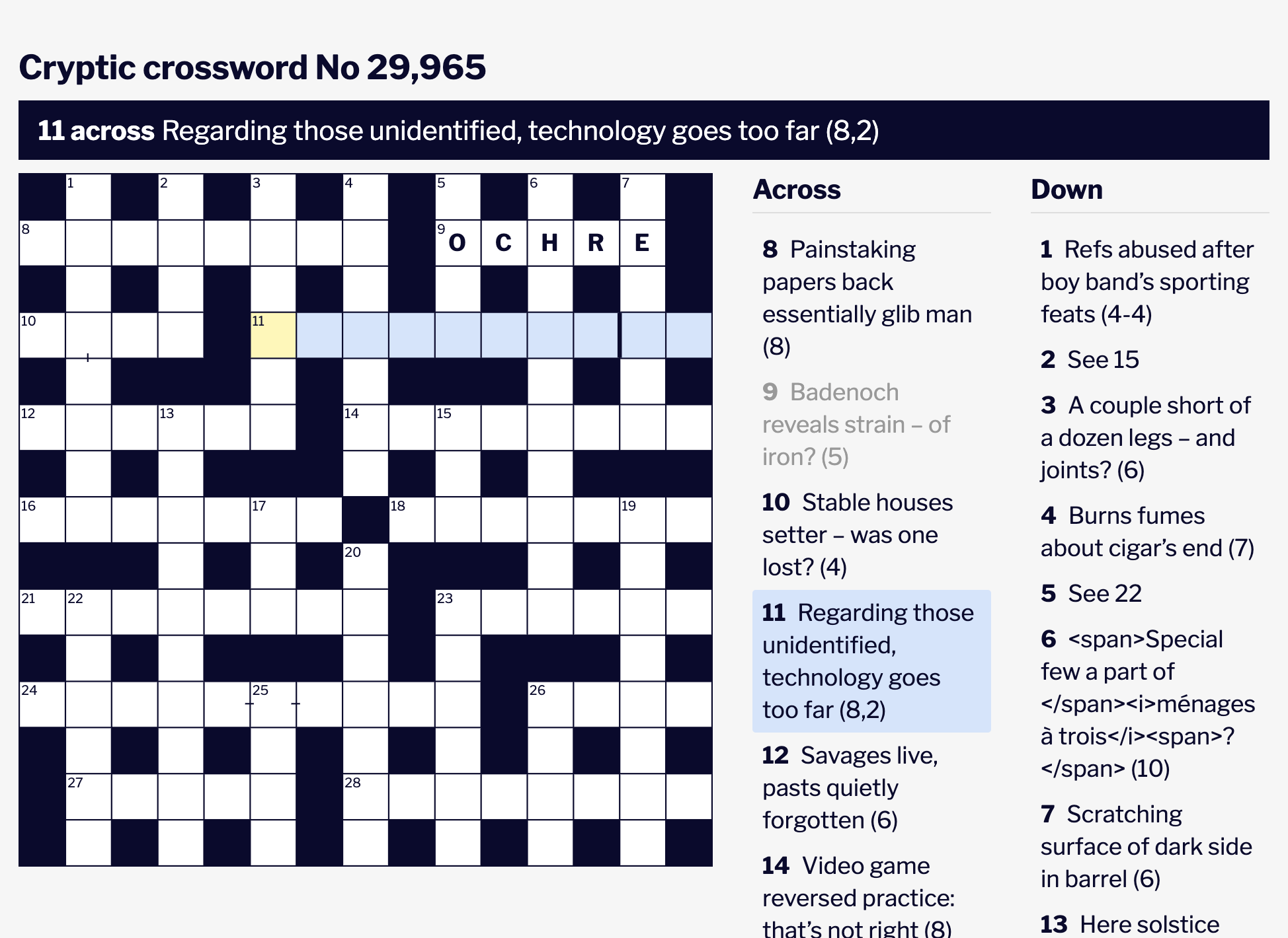 Guardian Cryptic Crossword