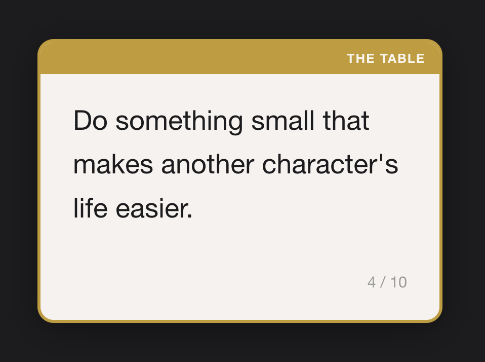 It's Your Turn card screenshot